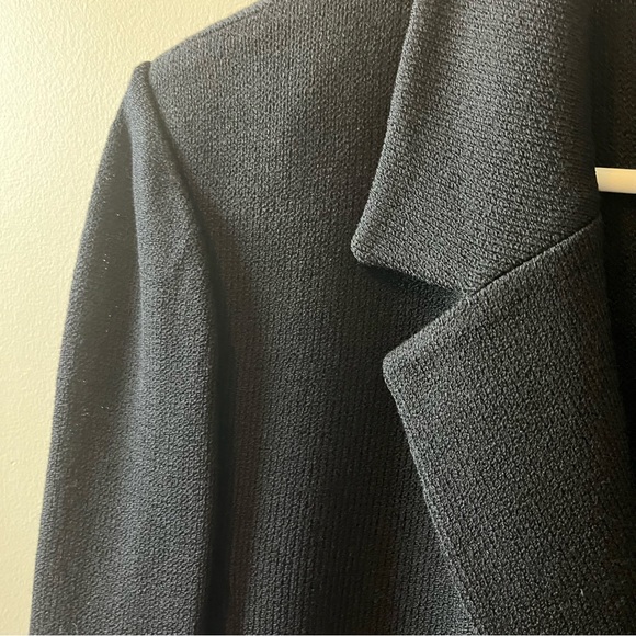 ST. JOHN Basics Tweed Knit Double Breasted Blazer Jacket Size 10 - Picture 2 of 7